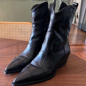 ZARA boots. Western style boots. Worn once. Size 8